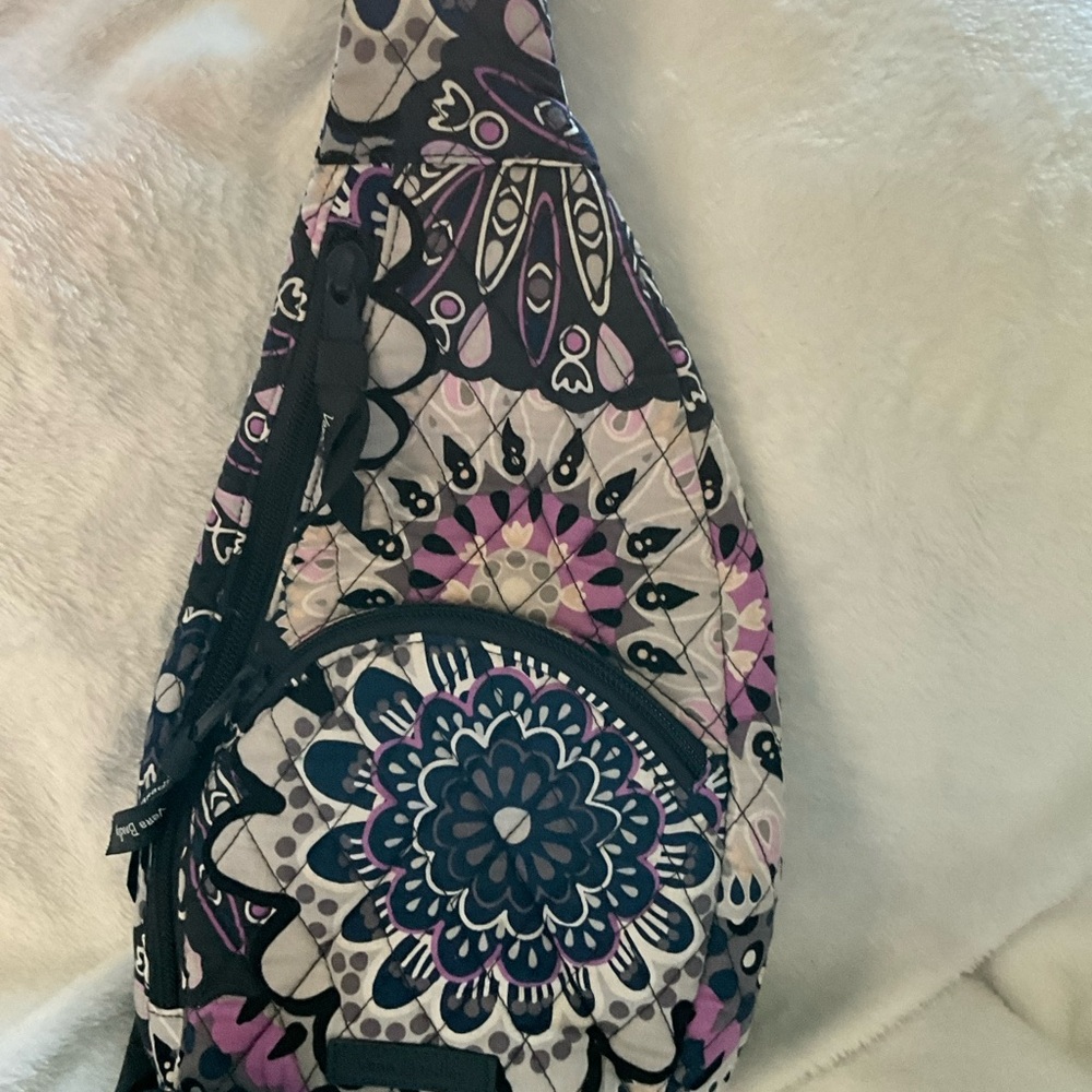 Vera Bradley Mandala Sling Bag - Black, Purple, Blue